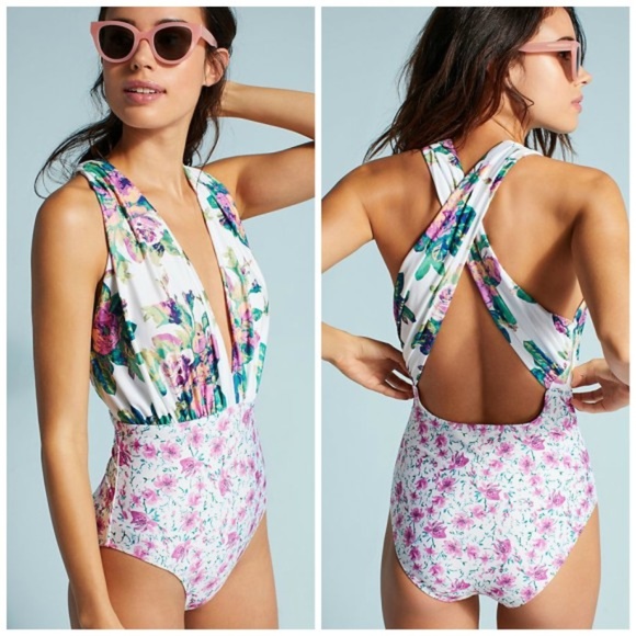 Anthropologie Other - NEW⭐Anthropologie Zinnia Plunge One-Piece Swimsuit